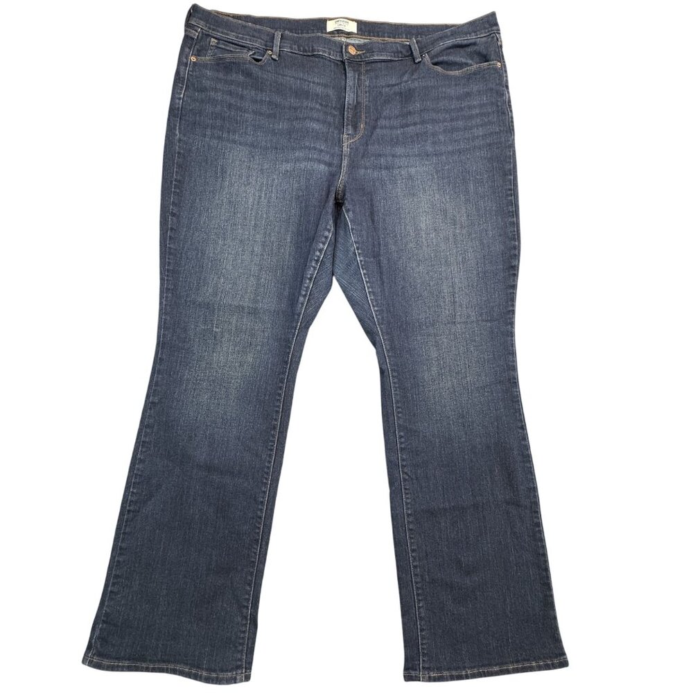 Denizen From Levis Womens Size 24W Mid-Rise Bootcut Jeans Dark Wash Denim Curvy